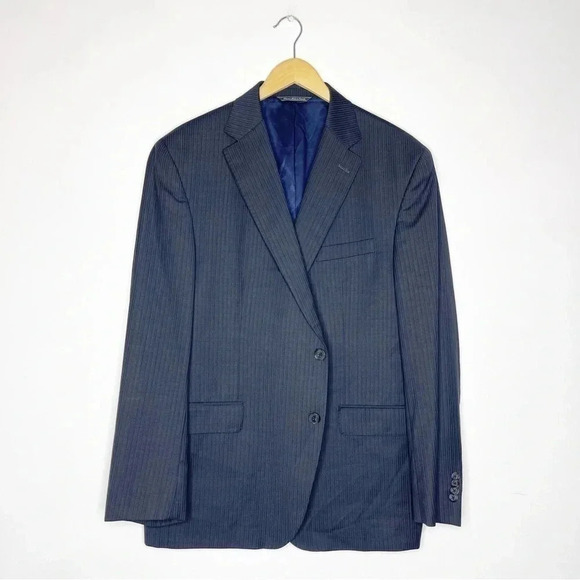 Jack Victor Elite Pinstripe Mens Blazer Sport Jacket Size 46 R - Picture 1 of 8